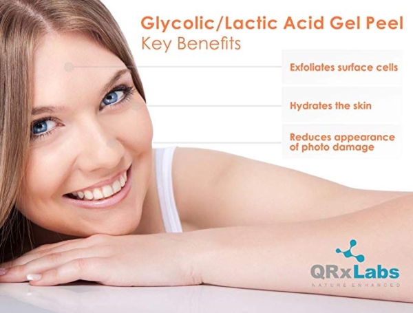Glycolic/Lactic Acid 30/20 Gel Peel with Calendula, Chamomile and Green Tea Extracts - Professional Grade Chemical Face Peel for Acne Scars, Collagen Boost, Wrinkles, Fine Lines - AHA - 1 fl oz