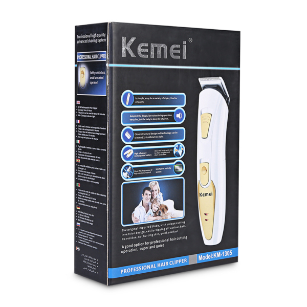 Kemei Hair Trimmer Professional Electric Wireless Clipper Cutting Machine Steel Blade Men Battery Hair Cutter
