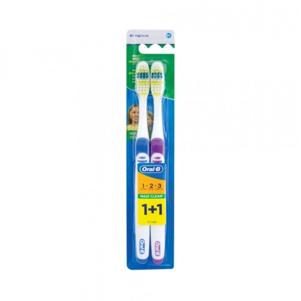 Oral B Toothbrush 3 Effect Maxi Clean 40 Medium 1+1