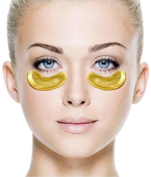 2 PCS=1 BAGS GOLD CRYSTAL COLLAGEN PROTEIN EYE MASK ANTI-WRINKLE MOISTURIZING REMOVE DARK CIRCLES FACIAL CARE NATURAL EYE PATCH